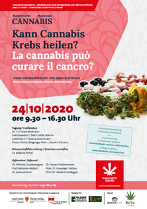 Plakat "Kann Cannabis Krebs heilen?"